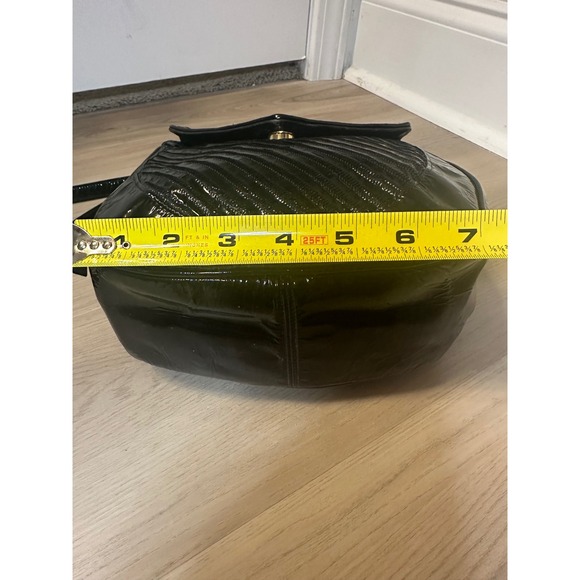 JAY HERBERT BLACK PATENT LEATHER CROSSBODY BAG Purse Handbag Made In USA - Picture 6 of 9